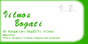 vilmos bogati business card